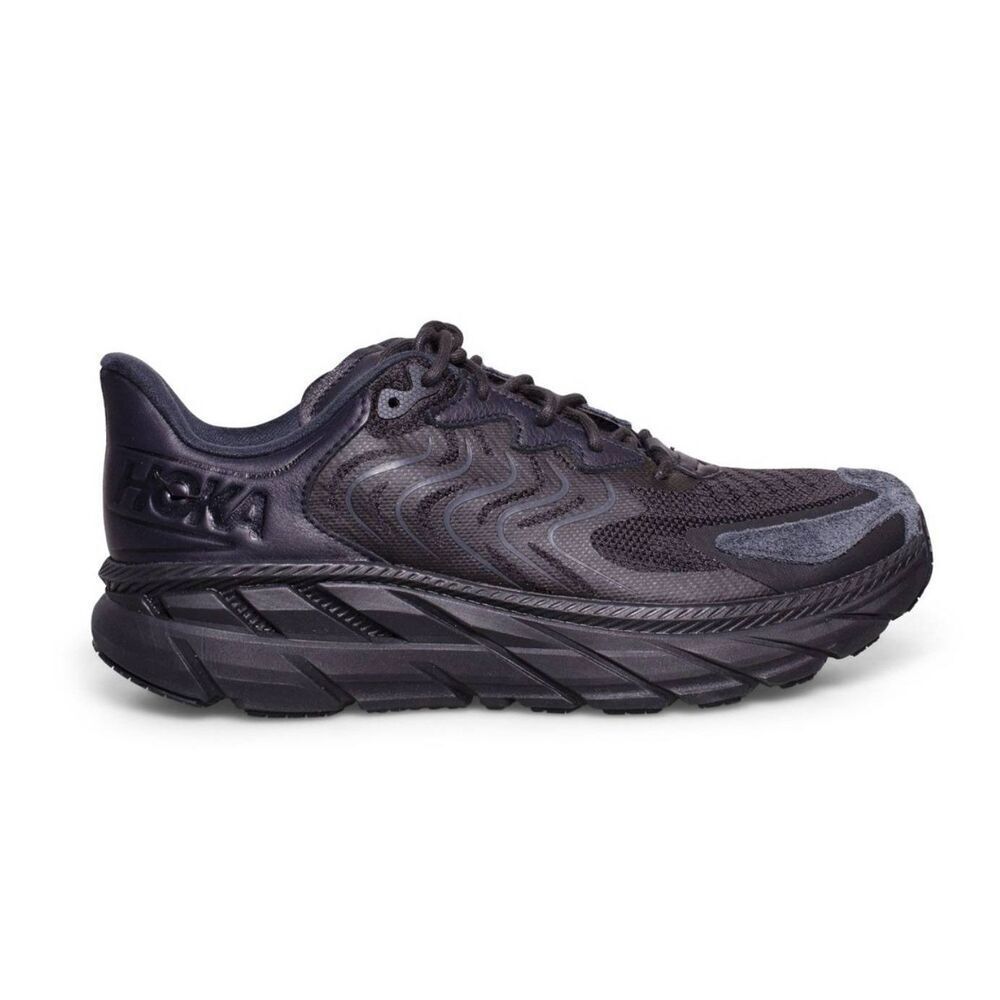 HOKA ONE ONE Clifton LS 'Black Asphalt Suede' Running Shoes Size W9.5/M8.5